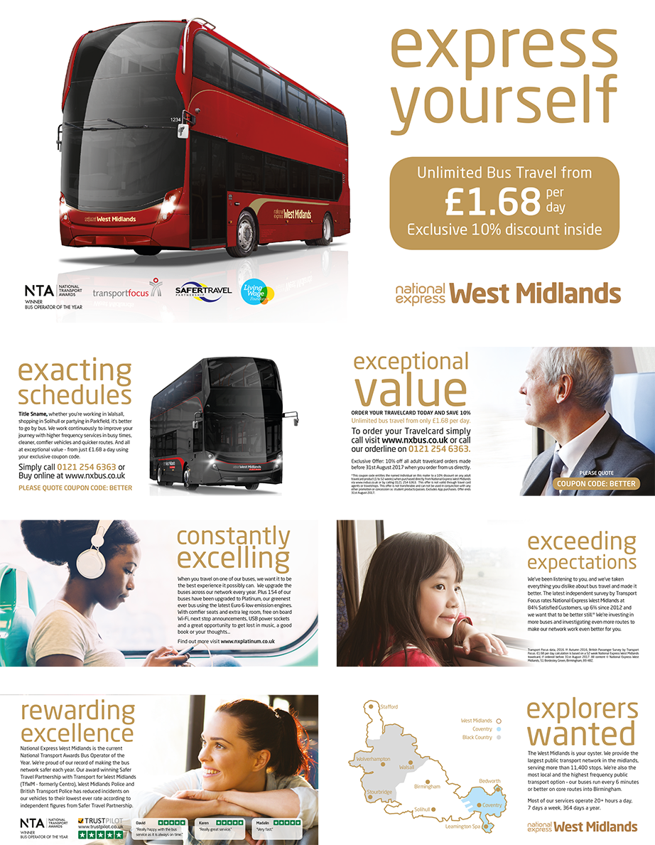 National express direct mail complete pack